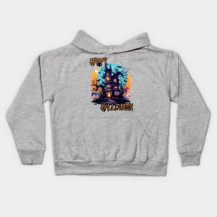 Haunted House Happy Halloween Kids Hoodie